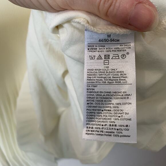 Banana Republic NWT Cream Accordion Hem Tank Medium - Picture 6 of 7